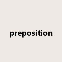 preposition是什么意思