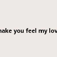 make you feel my love是什么意思
