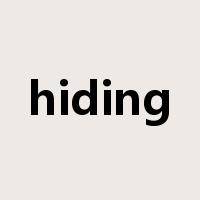 hiding是什么意思
