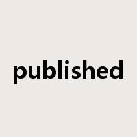published是什么意思