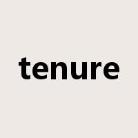 tenure是什么意思