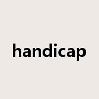 handicap是什么意思