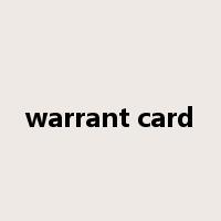 warrant card是什么意思