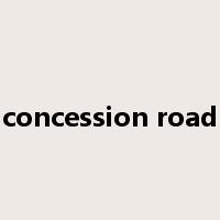 concession road是什么意思