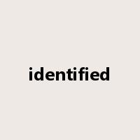 identified是什么意思