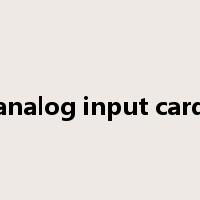 analog input card是什么意思