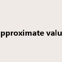 approximate value是什么意思
