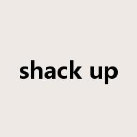 shack up是什么意思