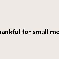 be thankful for small mercies是什么意思