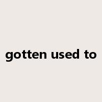 gotten used to是什么意思