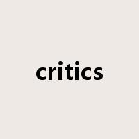 critics是什么意思