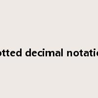 dotted decimal notation是什么意思