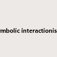 symbolic interactionism是什么意思
