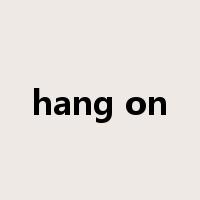 hang on是什么意思