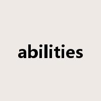 abilities是什么意思