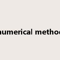 numerical method是什么意思