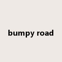 bumpy road是什么意思