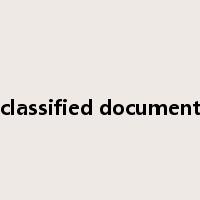 classified document是什么意思