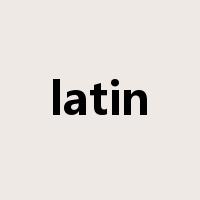 latin是什么意思