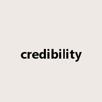 credibility是什么意思