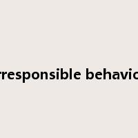 irresponsible behavior是什么意思