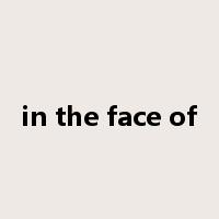 in the face of是什么意思
