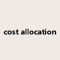 cost allocation是什么意思
