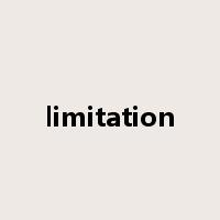 limitation是什么意思