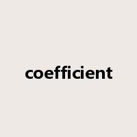 coefficient是什么意思