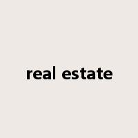 real estate是什么意思