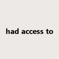 had access to是什么意思
