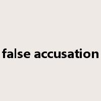 false accusation是什么意思