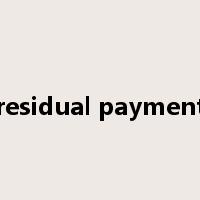 residual payment是什么意思