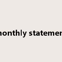 monthly statement是什么意思
