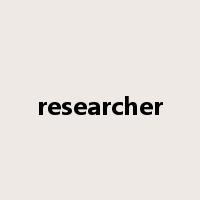 researcher是什么意思