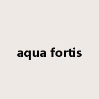 aqua fortis是什么意思