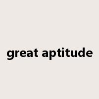great aptitude是什么意思