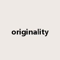originality是什么意思