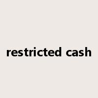 restricted cash是什么意思