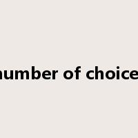 number of choices是什么意思