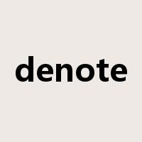 denote是什么意思