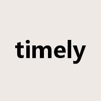 timely是什么意思