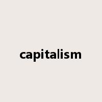 capitalism是什么意思