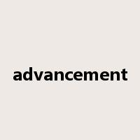 advancement是什么意思