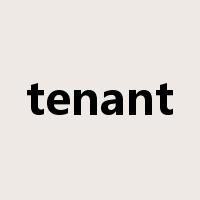 tenant是什么意思