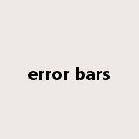 error bars是什么意思
