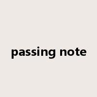 passing note是什么意思