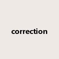 correction是什么意思