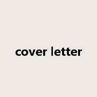 cover letter是什么意思