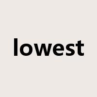 lowest是什么意思